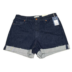 Universal Thread Vintage MIDI Shorts Stretch Dark Blue Denim Women Size 6